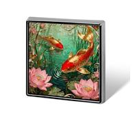 Custom Lapel Pin for Men Women Cute Koi Lotus Pool Brooch Pins for Hats Bags Jackets Backpacks Suits Shirts Shawls Scarves Decoration Jewelry Charms Badge Button Clothing Accessories