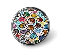 Custom Lapel Pin for Men Women Cute Little Hedgehog Graffiti Brooch Pins for Hats Bags Jackets Backpacks Suits Shirts Shawls Scarves Decoration Jewelry Charms Badge Button Clothing Accessories