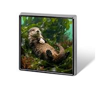 Custom Lapel Pin for Men Women Cute Otter in Kelp Bed Brooch Pins for Hats Bags Jackets Backpacks Suits Shirts Shawls Scarves Decoration Jewelry Charms Badge Button Clothing Accessories
