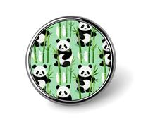 Custom Lapel Pin for Men Women Cute Panda Bamboo Brooch Pins for Hats Bags Jackets Backpacks Suits Shirts Shawls Scarves Decoration Jewelry Charms Badge Button Clothing Accessories