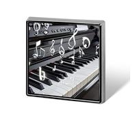 Custom Lapel Pin for Men Women Cute Piano Keys with Musical Notes Brooch Pins for Hats Bags Jackets Backpacks Suits Shirts Shawls Scarves Decoration Jewelry Charms Badge Button Clothing Accessories