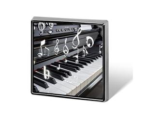 Custom Lapel Pin for Men Women Cute Piano Keys with Musical Notes Brooch Pins for Hats Bags Jackets Backpacks Suits Shirts Shawls Scarves Decoration Jewelry Charms Badge Button Clothing Accessories