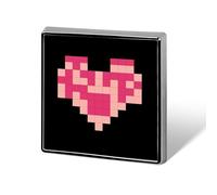 Custom Lapel Pin for Men Women Cute Pixel Shaped Heart Brooch Pins for Hats Bags Jackets Backpacks Suits Shirts Shawls Scarves Decoration Jewelry Charms Badge Button Clothing Accessories