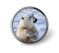 Custom Lapel Pin for Men Women Cute Polar Bear Brooch Pins for Hats Bags Jackets Backpacks Suits Shirts Shawls Scarves Decoration Jewelry Charms Badge Button Clothing Accessories
