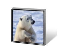 Custom Lapel Pin for Men Women Cute Polar Bear Brooch Pins for Hats Bags Jackets Backpacks Suits Shirts Shawls Scarves Decoration Jewelry Charms Badge Button Clothing Accessories