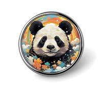 Custom Lapel Pin for Men Women Cute Rainbow Cartoon Panda Brooch Pins for Hats Bags Jackets Backpacks Suits Shirts Shawls Scarves Decoration Jewelry Charms Badge Button Clothing Accessories