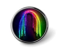 Custom Lapel Pin for Men Women Cute Rainbow Neon Brooch Pins for Hats Bags Jackets Backpacks Suits Shirts Shawls Scarves Decoration Jewelry Charms Badge Button Clothing Accessories