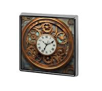 Custom Lapel Pin for Men Women Cute Rusty Steampunk Clock Brooch Pins for Hats Bags Jackets Backpacks Suits Shirts Shawls Scarves Decoration Jewelry Charms Badge Button Clothing Accessories
