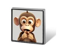 Custom Lapel Pin for Men Women Cute Silent Monkey Brooch Pins for Hats Bags Jackets Backpacks Suits Shirts Shawls Scarves Decoration Jewelry Charms Badge Button Clothing Accessories