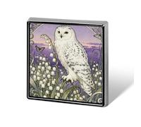 Custom Lapel Pin for Men Women Cute Snowy Owl Lily Valley Brooch Pins for Hats Bags Jackets Backpacks Suits Shirts Shawls Scarves Decoration Jewelry Charms Badge Button Clothing Accessories