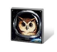 Custom Lapel Pin for Men Women Cute Space Astronaut Owl Brooch Pins for Hats Bags Jackets Backpacks Suits Shirts Shawls Scarves Decoration Jewelry Charms Badge Button Clothing Accessories