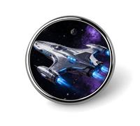Custom Lapel Pin for Men Women Cute Spaceship Voyage Brooch Pins for Hats Bags Jackets Backpacks Suits Shirts Shawls Scarves Decoration Jewelry Charms Badge Button Clothing Accessories