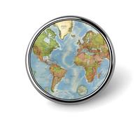 Custom Lapel Pin for Men Women Cute World Map Brooch Pins for Hats Bags Jackets Backpacks Suits Shirts Shawls Scarves Decoration Jewelry Charms Badge Button Clothing Accessories