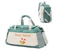 Custom Large Capacity Sports Duffel Bag, Personalized Gym Bag for Men, Weekend Overnight Carry On Bag - with Shoes Compartment and Wet Dry Pocket - Adjustable Strap - Tote Bag/Backpack Dual-Purpose
