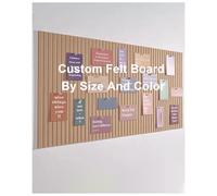 Custom Large Cork Board by Size & Color, Anti-Drilling Felt Material Bulletin Board, Largest 2.4m*1.2m Custom Size Picture Board for Office Living Room Bed Room Wall (Custom Color, Custom Size)