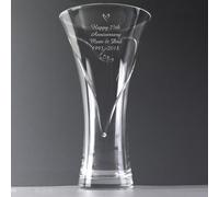 Custom Large Hand Cut Diamante Heart Vase - Anniversary, For Her, Mother's Day, Wedding, Birthday, Christmas, Flowers