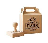 Custom Large Logo Rubber Stamp - Business Packaging Tool, Upload Your Own Artwork, DIY Craft & Book Lover Gift, Personalized Branding