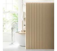 Custom Large Waterproof Linen Shower Curtains Mold Resistant Ideal for Bedroom & Living Room Partitions Light Brown 240x200cm Stylish Home Decor