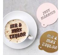 Custom Laser Cut Coffee Stencils, Personalized PET/Stainless Steel/Acrylic Mirror Stencil for Cocktail and Coffee Art, Business Logo Branding, Custom Designs for Coffee Lovers