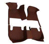 Custom Leather Car Floor Mats for Ford Ranger 2015-2024 RHD, Car All-Inclusive Floor Mats, Front Rear Foot Pads Waterproof Non-Slip Carpet Full Covered Protection,A Brown