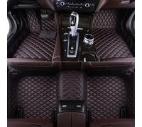 Custom Leather Car Floor Mats for Jeep Wrangler with Cup holder 2018-2022 2023 2024 2025 (LHD), Full Coverage Protection Mat Waterproof Non Slip Carpet Liners Auto Interior,Black-Red
