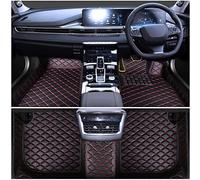 Custom Leather Car Floor Mats for Nissan Elgrand E52 2012-2023, Full Coverage All Weather Anti-Slip Waterproof Protection Carpet Mats Car Interior Accessories,A-BLACKRED