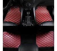 Custom Leather Car Floor Mats for Peugeot RCZ 2011 2012 2013 2014 2015 RHD, All Weather Waterproof Non-Slip Auto Carpets, Floor Liners Protection Front Rear Row Mat Accessories,J Wine red