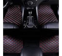 Custom Leather Car Floor Mats for Porsche 911 2012-2018 RHD, All Weather Waterproof Non-Slip Auto Carpets, Floor Liners Protection Front Rear Row Mat Accessories,C Black+Red