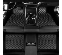 Custom Leather Car Floor Mats for Seat Leon ST Cupra 2017-2018, PU Front Rear Row Floor Mats All Weather Breathable Waterproof Floor Liner Protection,A/Black