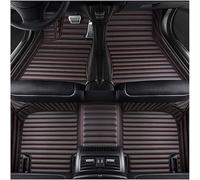 Custom Leather Car Floor Mats for Toyota Crown 2005-2009, All-Weather Front Rear Row Carpet Set Waterproof Non-Slip Protection Floor Liners,Black-Red