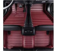 Custom Leather Car Floor Mats for Toyota Crown 2015-2018, All-Weather Front Rear Row Carpet Set Waterproof Non-Slip Protection Floor Liners,Wine red