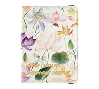 custom Leather Passport and Vaccine Card Holder Combo Bangladesh Water Lily Beauty Flowers personalized Passport Wallet Badge ID Vaccine Card Holder Wallet Ultra Slim, Bangladesh water lily beauty,