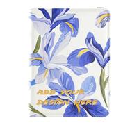 custom Leather Passport and Vaccine Card Wallet Combo France Iris Sibirica Beauty Summer Flowers personalized Passport Case Badge ID Vaccine Card Holder Wallet Waterproof, France Iris sibirica beauty,