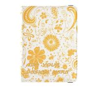custom Leather Passport Card Holder Cover Combo Sunflower Yellow customizable Travel Passport Wallet Passport Holder Waterproof, sunflower yellow, sunflower yellow