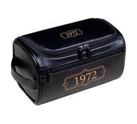 Custom Leather Shaving Bag for Men, Personalized Dopp Kit, Travel Toiletry Bag, Groomsmen Gifts, Birthday, Christmas, New Year, Father's Day, Grandpa, Boyfriend Gifts(Black)