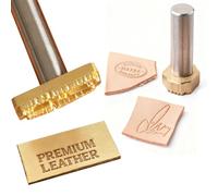 Custom Leather Stamp Personalized Brass Stamp for Leather Crafts Embosser Tool Gift for Leather Craftsman (Gold)
