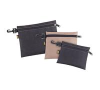 Custom Leathercraft CLC 1100 Multi-Purpose Clip-on Zippered Poly Bags, 3 Pack