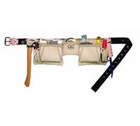 Custom Leathercraft CLC 175274 Heavy Duty Top Grain Leather Construction Work Apron & Hammer Loop, 12 Pocket
