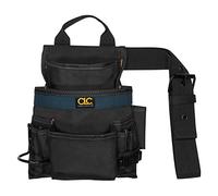 Custom Leathercraft CLC 2823 Ballistic Nail and Tool Bag, 10-Pocket, Black, Medium