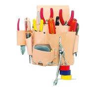Custom Leathercraft CLC W500 Electrician's Tool Pouch, Heavy Duty, 8-Pocket, Tan