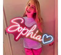 Custom Led Mirror Neon Signs - Neon Sign Customizable for Wall Decor | Personalized Neon Light for Wedding, Led Neon Lights Light Up Sign for Family Bar Birthday Party Business Shop Name Logo