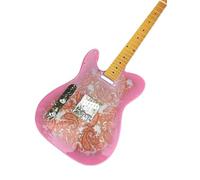 Custom left-handed guitar Factory-made 6-string electric, with red painting on the front and back