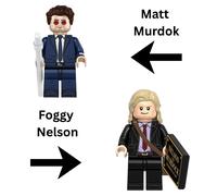 Custom LEGO Marvel Matt Murdock & Foggy Nelson Minifigures Daredevil 2PCS