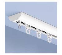 Custom Length Sliding Room Divider Track Set Ultra-Thin Metal Ceiling/Wall Mount Rail System 10ft Recessed Sliding Door Hardware for Privacy and Space Management