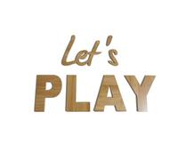 custom Let's PLAY-Wall Lettering Wooden Nursery Sign, Playroom Decor, Bedroom Art
