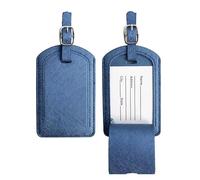 Custom Letters Leather Luggage Tag Personalize Initial Travel Accessories Women Men Suitcase Name Card for Travel Baggage(Blue 3)