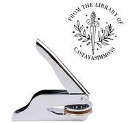 Custom Library Embosser | Book Embosser Personalized Stamp | Personal Library Embosser Custom Stamp Seal from The Library of Book Stamp Ex Libris Book Lover Gift