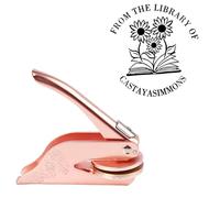 Custom Library Embosser | Book Embosser Personalized Stamp | Personal Library Embosser Custom Stamp Seal from The Library of Book Stamp Ex Libris Book Lover Gift