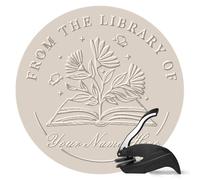 Custom Library Embosser Personalized Book Embosser from The Library of Ex Libris Custom Self-Inking Stamp Seal Book Lover Gift