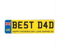 Custom License Plate Plaque - Personalised Number Plate in Wood or Acrylic - Ideal for Car Decor, Lorry Drivers, New Car, Just Passed Keepsake Signs (UK Design, Acrylic Medium 25cm)